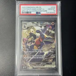 2025 POKEMON DESTINED RIVALS #232 CYNTHIA’S GARCHOMP ex SIR PSA 10 GEM MINT - Image 1