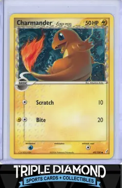 2006 Pokemon EX Crystal Guardians #49/100 Charmander Delta Species F613 - Image 1
