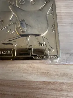 1999 Pikachu Gold Plated Bar #25 Card Limited Ed Burger King Pokemon - Image 3