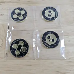 Lot of Pokemon Gold Metal Dice, Coins, And Condition Markers - Image 2