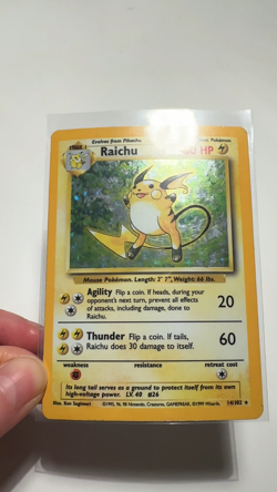 Pokemon TCG Raichu Holo Unlimited Rare Card 14/102 Base Set WOTC LP Condition - Image 2