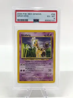2000 Pokemon P.M. neo genesis girafarig PSA 6 - #58/111 - Image 1
