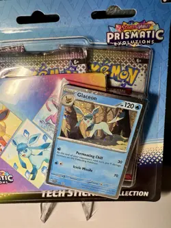 Pokemon TCG Prismatic Evolutions Tech Sticker Collection Set Lot Of 2 Glaceon - Image 4