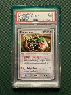 Pokemon Rayquaza ex Holo EX Deoxys Ultra Rare #102 PSA 9 Swirl Mint - Image 1