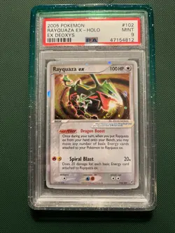 Pokemon Rayquaza ex Holo EX Deoxys Ultra Rare #102 PSA 9 Swirl Mint - Image 5