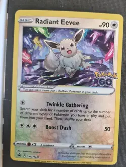 Radiant Eevee Pokemon Sword & Shield Promo SWSH230 Promo Holofoil Near Mint - Image 1