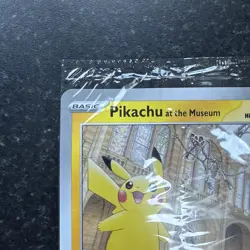 Pokemon Natural History Museum Jumbo Promo - Pikachu At The Museum(Slight Curve) - Image 2