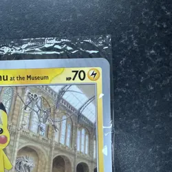 Pokemon Natural History Museum Jumbo Promo - Pikachu At The Museum(Slight Curve) - Image 3