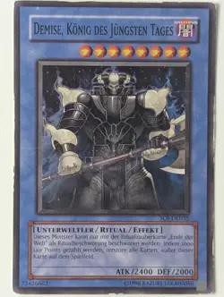 Demise, Konig des Jungsten Tages SOI-DE035 Super Rare DE VG YUGIOH - Image 1