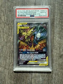 Moltres Zapdos Articuno GX #SM210 PSA 10 Gem Mint Black Star Promo Pokemon Card - Image 1