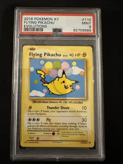 Pokemon XY Evolutions Flying Pikachu 2016 110/108 PSA 9 Mint - Image 1
