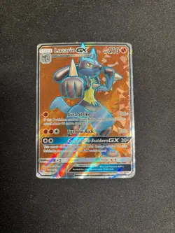 Lucario GX full art 122/131 Pokemon TCG Forbidden Light Sun & Moon - Image 1