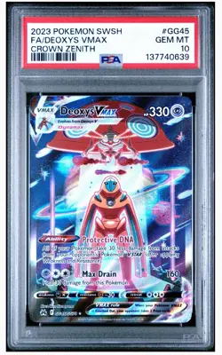 2023 Pokemon SWSH Crown Zenith GG45 DEOXYS VMAX FA PSA 10 - Image 1