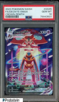 2023 Pokemon SWSH Crown Zenith #GG45 FA Deoxys VMAX PSA 10 GEM MINT - Image 1