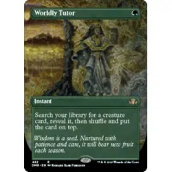 WORLDLY TUTOR (BORDERLESS) Dominaria Remastered Magic MTG MINT CARD - Image 1