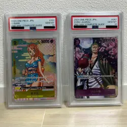 PSA 10 Seq Lot Zoro Nami Promo Japanese ONE PIECE Card 2nd ANNIVERSARY - Image 1