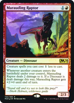 MTG FOIL Marauding Raptor (Prerelease) (Core Set 2020) - Promo #150s - Image 1
