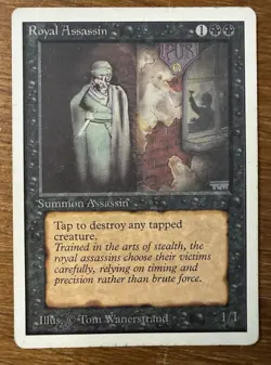 Vintage Magic The Gathering Royal Assassin -Unlimited Edition -MTG MP Rare - Image 1