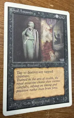 Vintage Magic The Gathering Royal Assassin -Unlimited Edition -MTG MP Rare - Image 2
