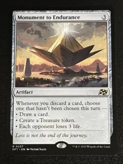 MTG Aetherdrift Monument to Endurance 0237 NM Rare - Image 1