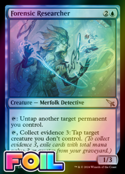 x1 Forensic Researcher MKM MTG 58 FOIL UNCOMMON M/NM 1x - Image 1