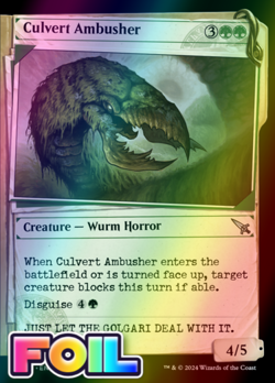 x1 Culvert Ambusher MKM MTG 351 FOIL SHOWCASE UNCOMMON M/NM 1x - Image 1