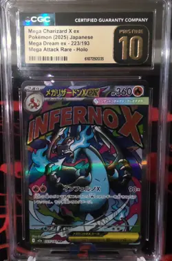 Pokemon Mega Charizard X EX Mega Dream Mega Attack Rare 223/193 CGC Pristine 10 - Image 1