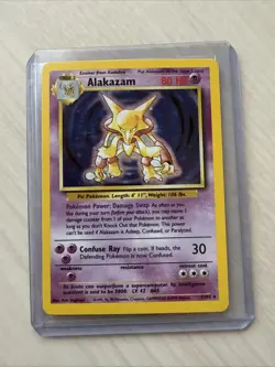 1999 Pokemon - Alakazam 001/102 Base Set Holo Rare - LP Condition English - Image 1