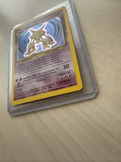 1999 Pokemon - Alakazam 001/102 Base Set Holo Rare - LP Condition English - Image 2