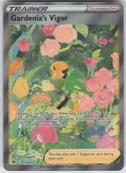 Pokemon TCG Gardenia's Vigor Ultra Rare Crown Zenith Galarian Gallery GG61/GG70 - Image 1