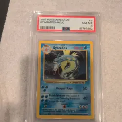 1999 POKEMON GAME 6 GYARADOS-HOLO PSA 8 NEAR MINT-MINT - Image 1