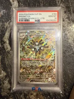 Magneton #159 Surging Sparks Pokemon Center ETB Promo PSA 10 - Image 1