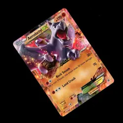 2016 Pokemon AERODACTYL EX FULL ART HOLO XY97 Black Star Promo PLAYED! - Image 1
