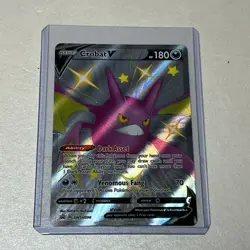 Pokemon TCG Crobat V Sword & Shield SWSH098 Holo Promo In Toploader - Image 1