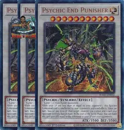 Yugioh! 3x Psychic End Punisher RA02-EN032 Ultimate Rare 1st Ed NM - Image 1