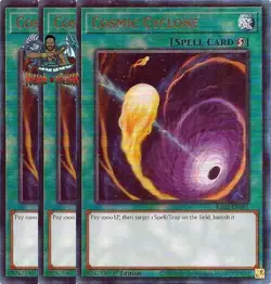 Yugioh! 3x Cosmic Cyclone RA02-EN061 Ultimate Rare 1st Ed NM - Image 1