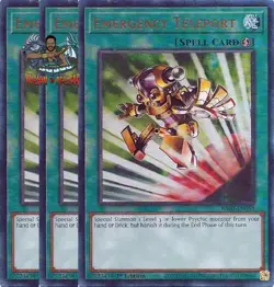 Yugioh! 3x Emergency Teleport RA02-EN053 Ultimate Rare 1st Ed NM - Image 1