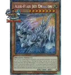 Yugioh! 1x Blue-Eyes Jet Dragon RA02-EN017 Platinum Secret Rare 1st Ed NM - Image 1