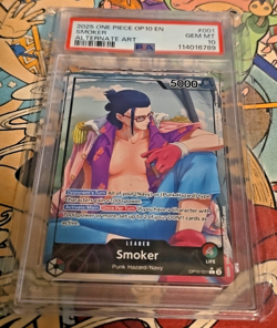 Smoker OP10-001 Alt Art Leader PSA 10 royal blood one piece trading card - Image 1