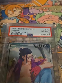 Smoker OP10-001 Alt Art Leader PSA 10 royal blood one piece trading card - Image 2