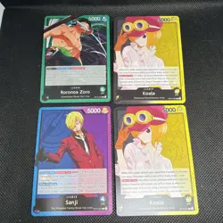 Lot Of 4 One Piece TCG Leader Cards - Image 1