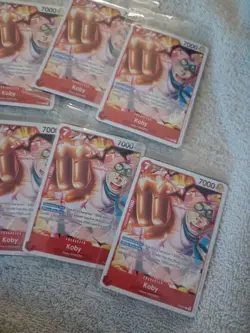 9 One Piece Card Game TCG Legacy Of The Master Release Event Koby/Luffy Promo - Image 2