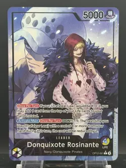 ONE PIECE DONQUIXOTE ROSINANTE OP12-061 LEADER ALT ART LEGACY OF THE MASTER - Image 1