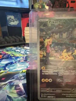 Pokemon Pikachu Scarlet and Violet 151 Holo Card 173/165 Rare SV Illustration - Image 3