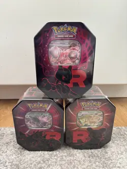 Pokemon TCG: Team Rocket Tin Destined Rivals - Set of 3 - Brand New & Sealed ✅ - Image 1