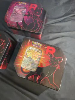 Pokemon TCG Destined Rivals Team Rocket Tins (Art Set of 3) Sealed New Mewtwo - Image 3