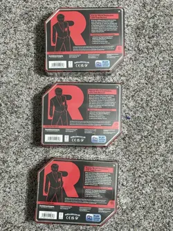 Pokemon TCG Destined Rivals Team Rocket Tins (Art Set of 3) Sealed/New - Image 2