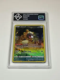 Pokemon Card TCG Bidoof GG29/GG70 Crown Zenith Galarian Gallery KING 10 MINT - Image 1