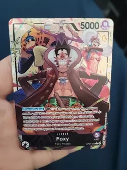 One Piece CCG Foxy OP07-059 Leader Alt Art 500 Years Into The Future English NM - Image 1