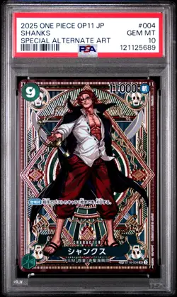 2025 One Piece ST16-004 Shanks SP PSA 10 Special Alt Art Rare Japanese OP11 SP - Image 1